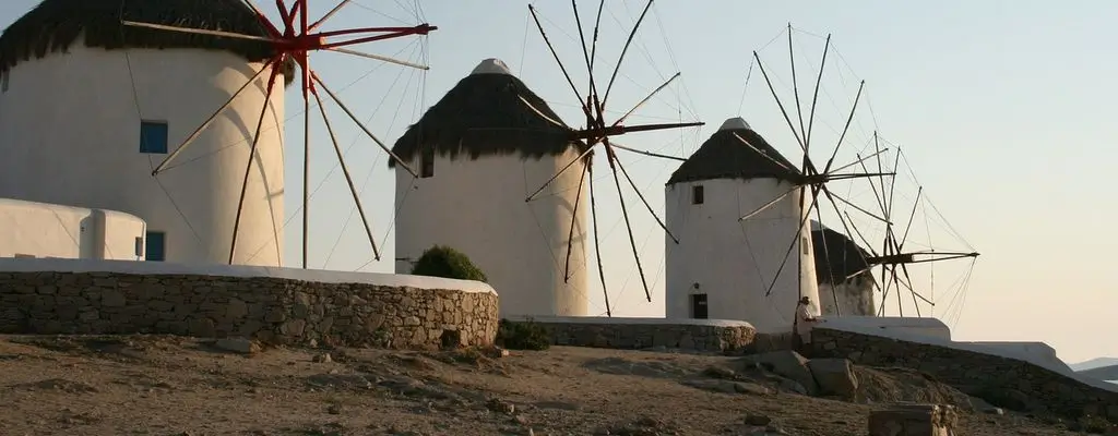 an iconic view of Mykonos