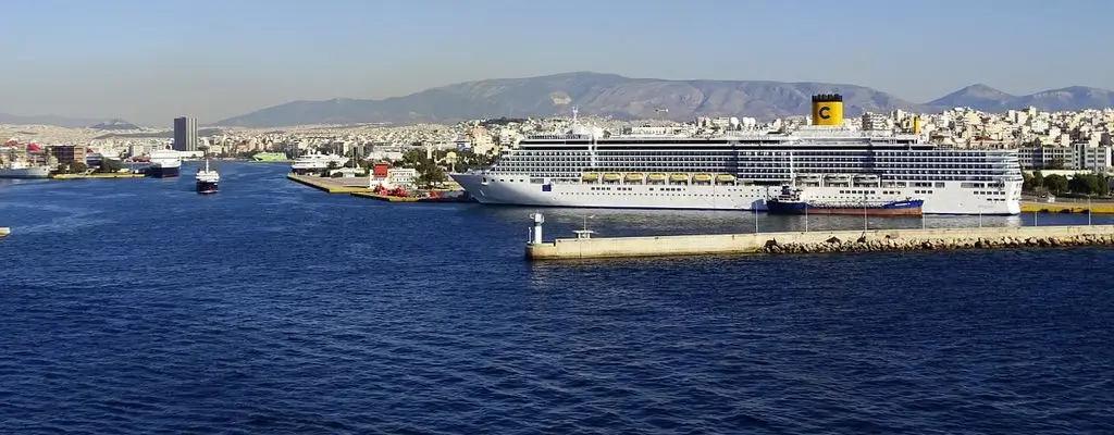 een iconisch uitzicht op van Piraeus (Athene)