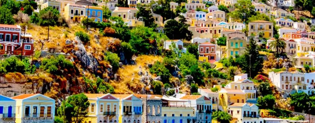 an iconic view of Symi